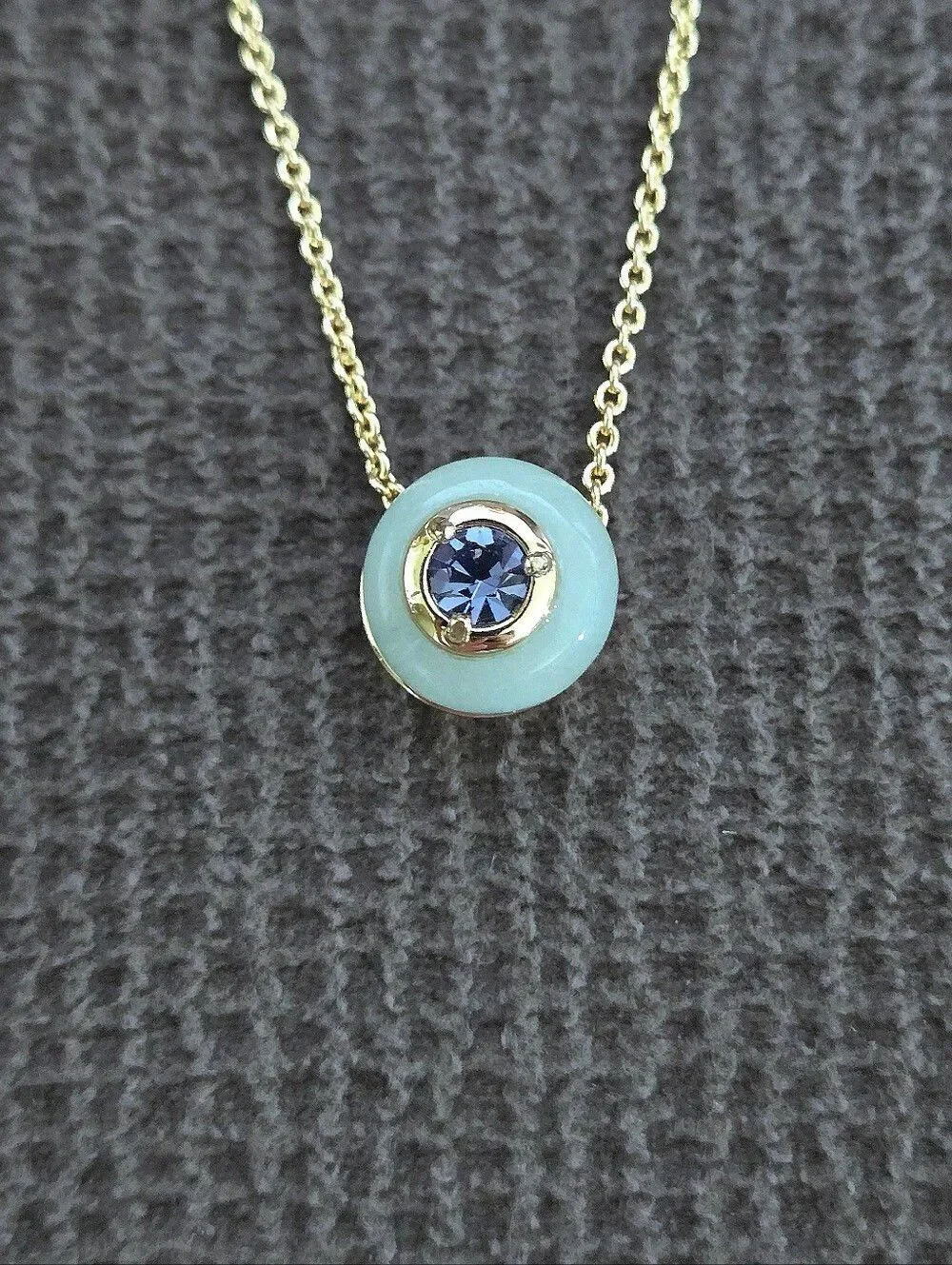 Coach Gold💛 Raised Slider Disc📀 Pendant Necklace